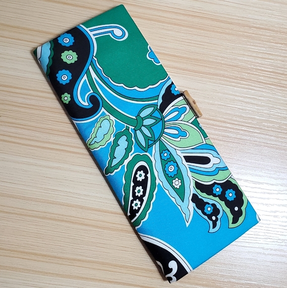 Banana Republic Paisley Wood Snap Long Clutch - Picture 1 of 6